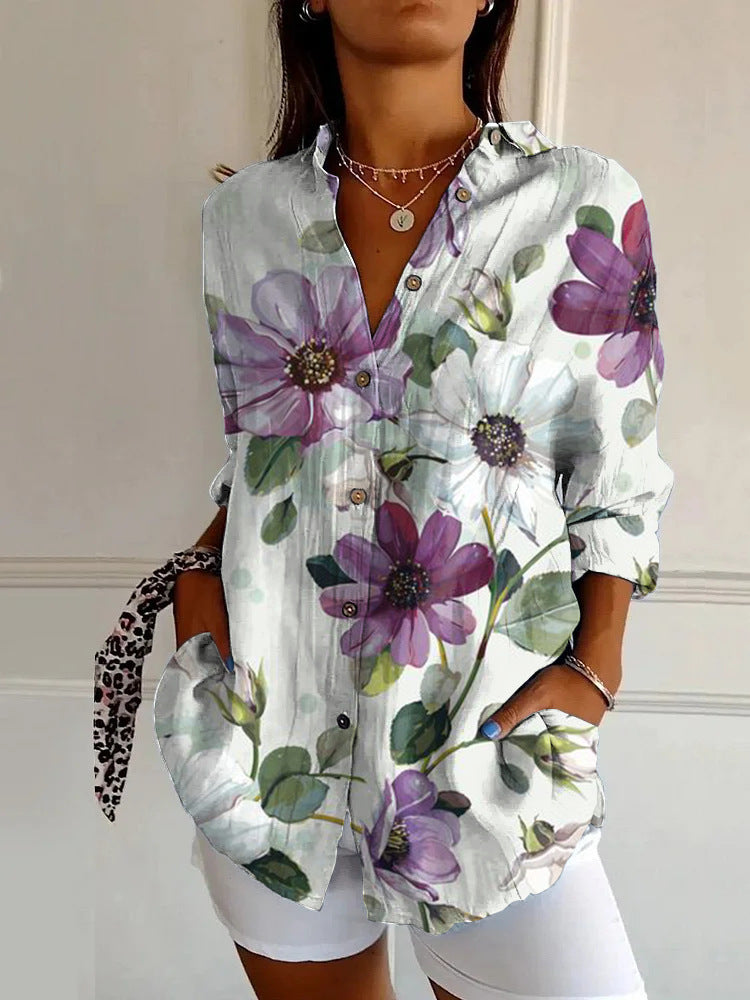 Floral Breeze Cotton-Linen Shirt – Lightweight, Breathable, Effortlessly Chic
