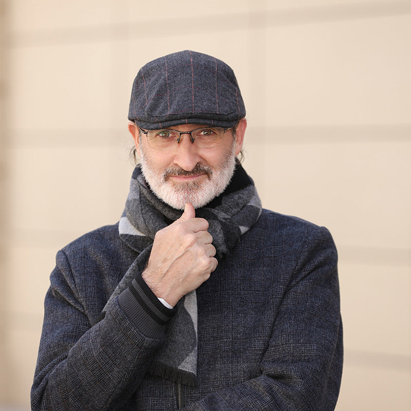 ZEB | Vintage Striped Knit Flat Hat