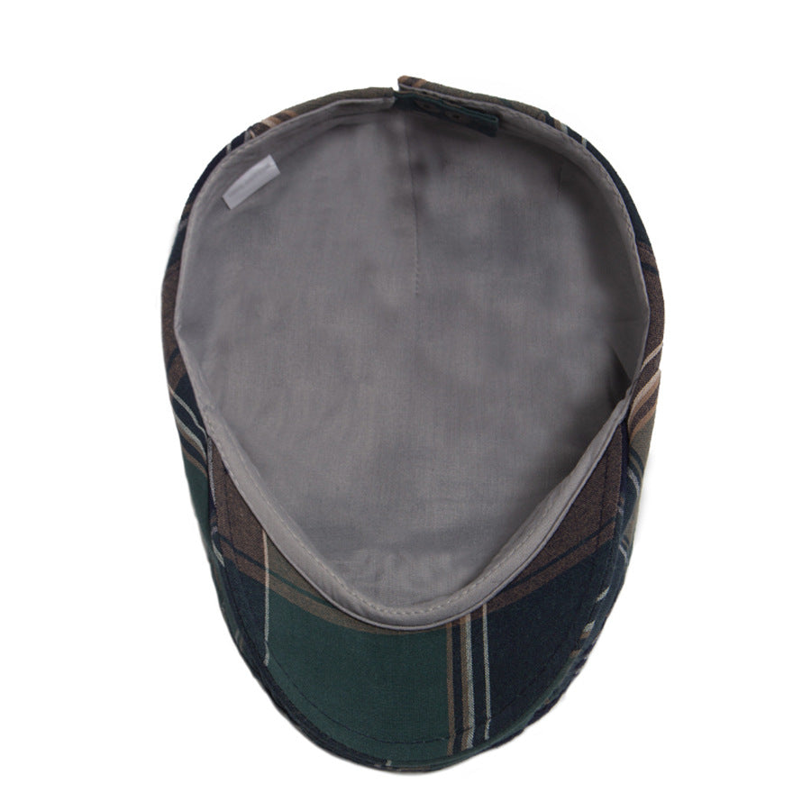 LIA | Checkered pattern cotton flat cop hat