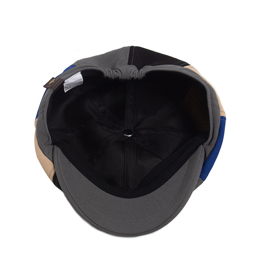 Solid color newsboy cap
