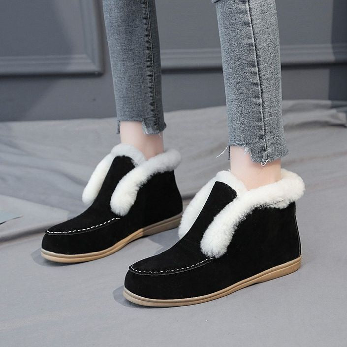 Women Orthopedic Boots Thick Plush Slip-ons