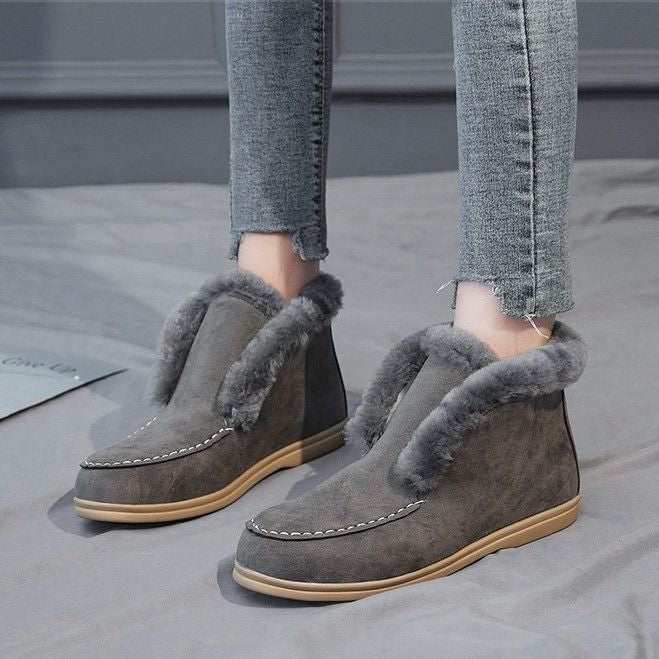 Women Orthopedic Boots Thick Plush Slip-ons