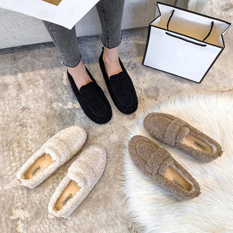 Winter Plush Slip-On Outdoor Loafer Shoes