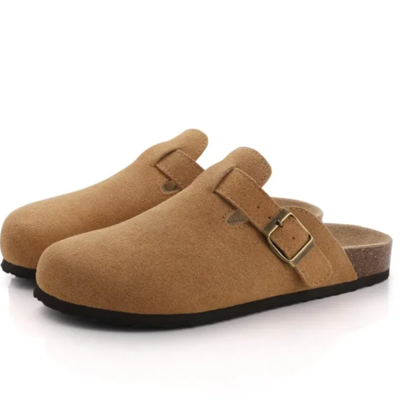 Orthopedic Sandals Women��s Suede Mules Slippers Cork With Arch Support