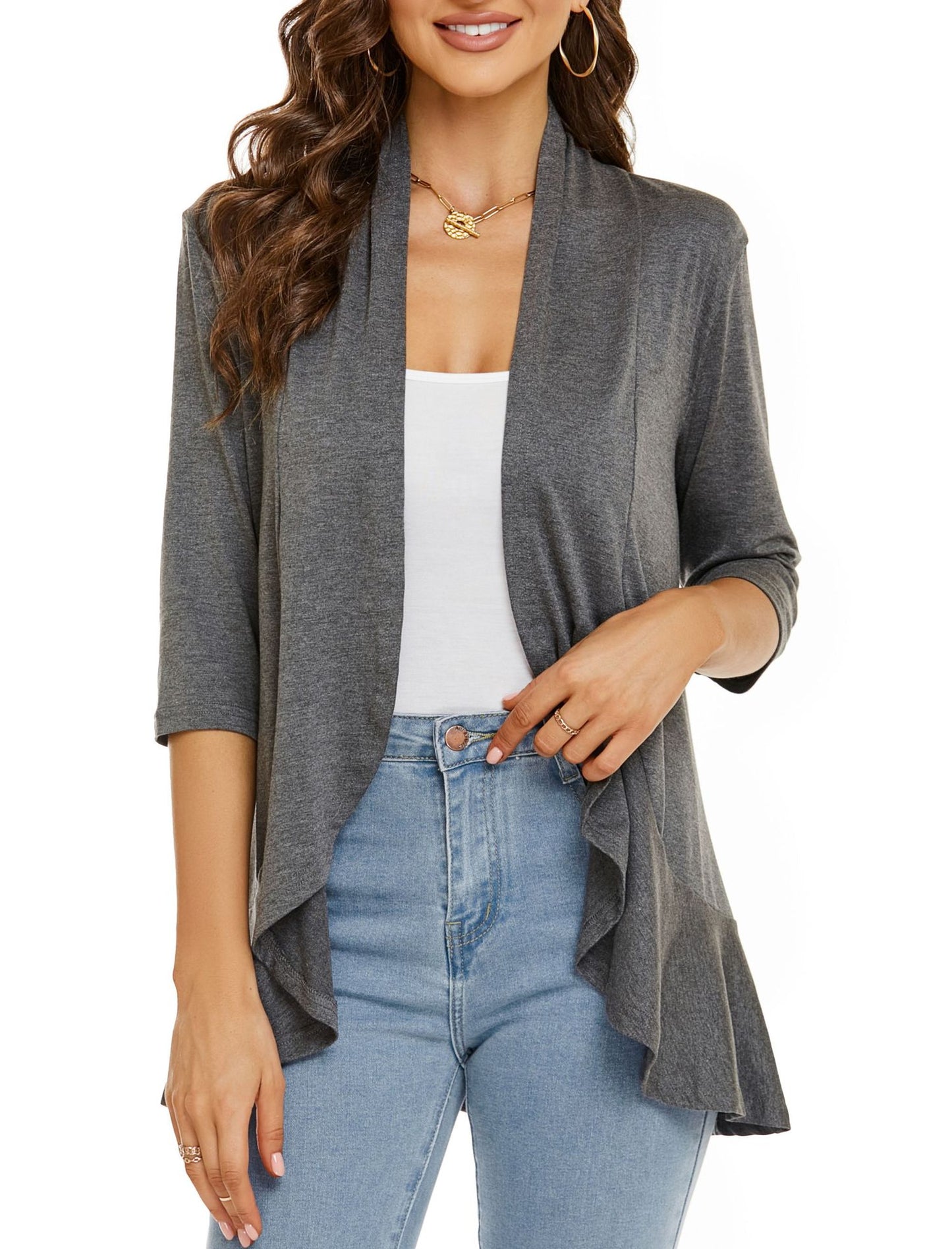 Casual Lightweight Open Front Cardigans