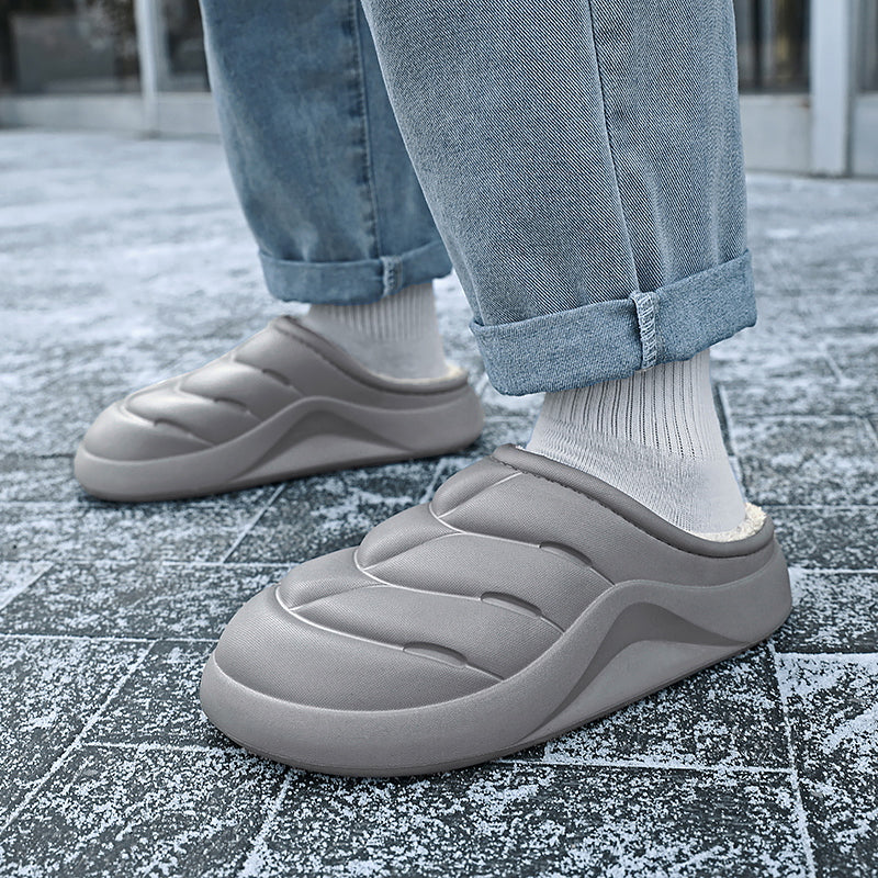 Women Waterproof Winter Slippers Plush Thick Sole