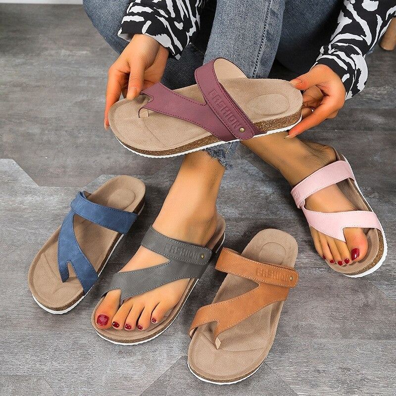 Orthopedic Sandals Women Summer Cut Out Open Toe Flip Flops