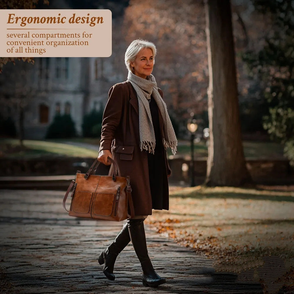 Women's Calfskin Leather Shoulder Bag