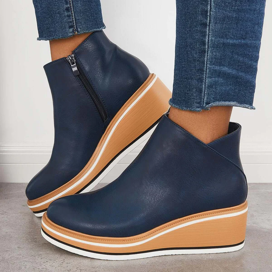 Women's Platform Wedge Ankle Boots