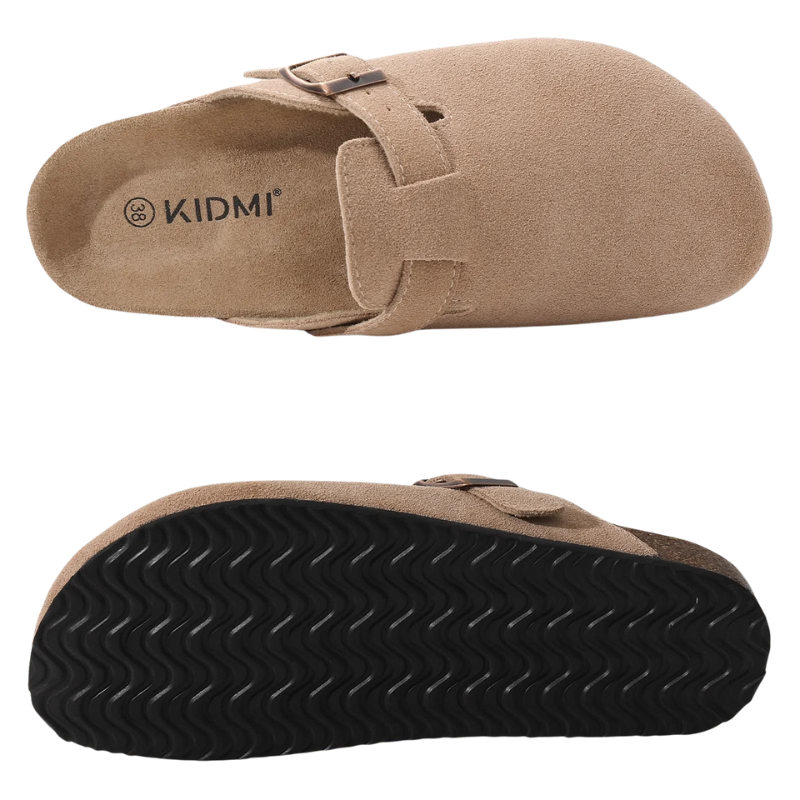 Orthopedic Sandals Women��s Suede Mules Slippers Cork With Arch Support