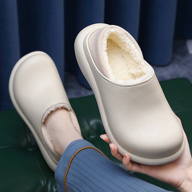 Women Cute Fur Slippers Elastic EVA Winter Shoes