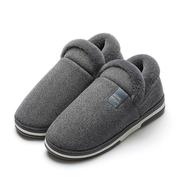 Women Cute Fur Slippers Heel Wrap Winter Footwear