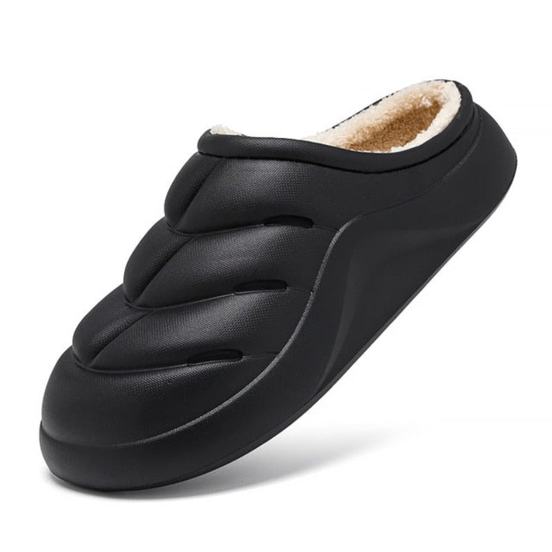 Women Waterproof Winter Slippers Plush Thick Sole