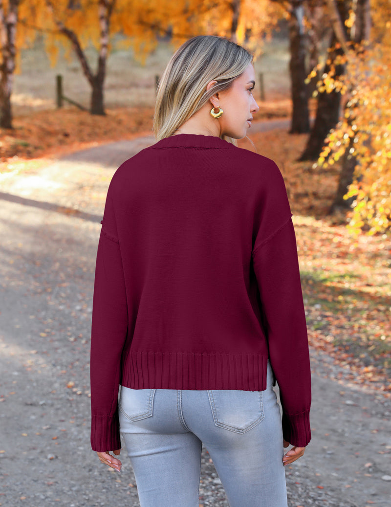 Zeagoo Women's Cropped Cardigan 2024 Fall Button Sweaters