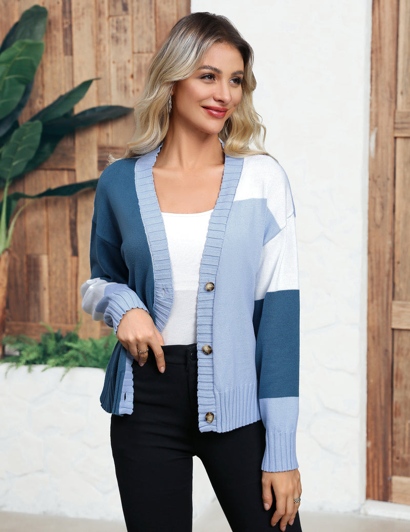 Zeagoo Women's Cropped Cardigan 2024 Fall Button Sweaters