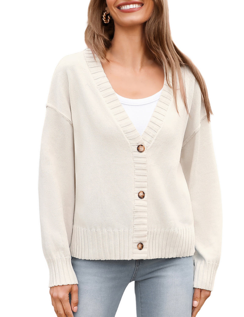 Zeagoo Women's Cropped Cardigan 2024 Fall Button Sweaters