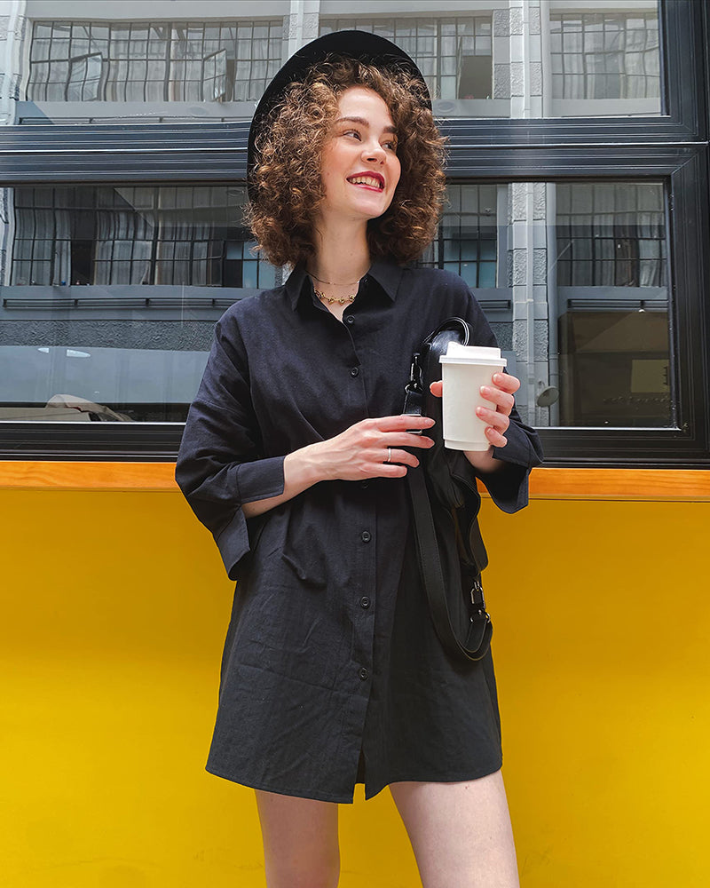 3/4 Sleeve Shirts Button Down Beach Cover Up - Zeagoo (Us Only)