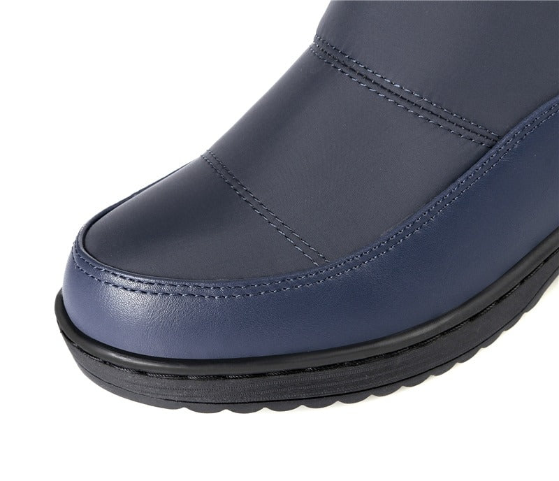 Women Mid-calf Orthopedic Snow Boots Windproofing Slip-on Winter Shoes