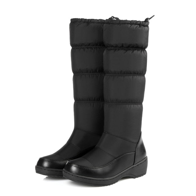 Women Mid-calf Orthopedic Snow Boots Windproofing Slip-on Winter Shoes