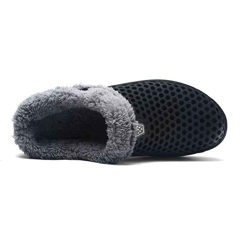 Women Nonslip PU Fur Slippers Family Indoor Slides