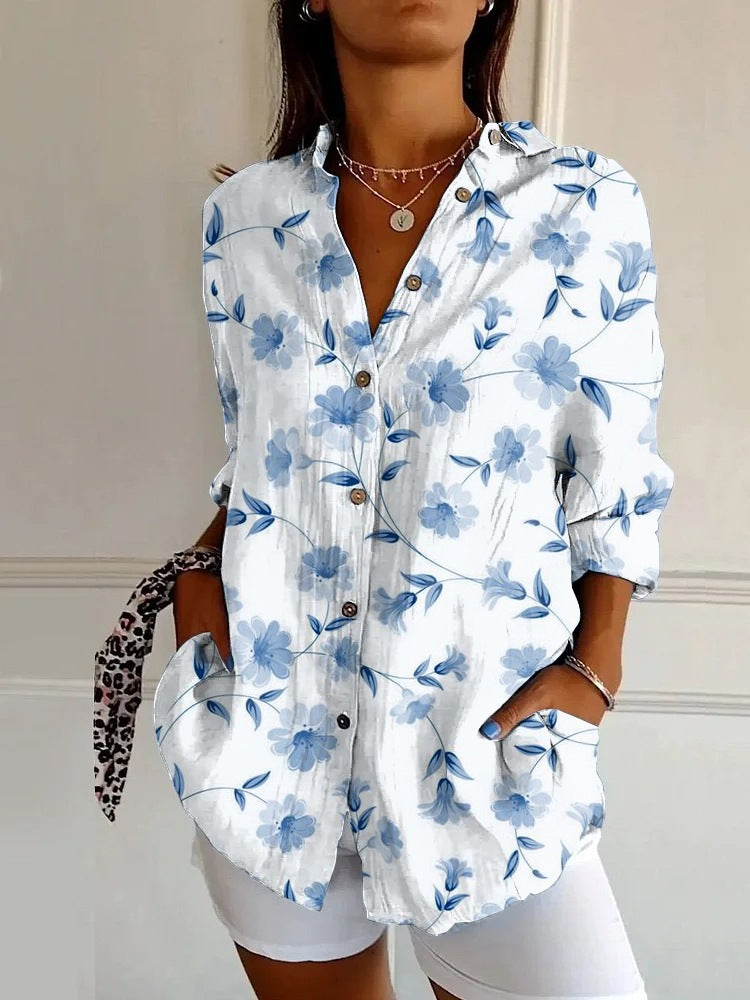 Floral Breeze Cotton-Linen Shirt – Lightweight, Breathable, Effortlessly Chic