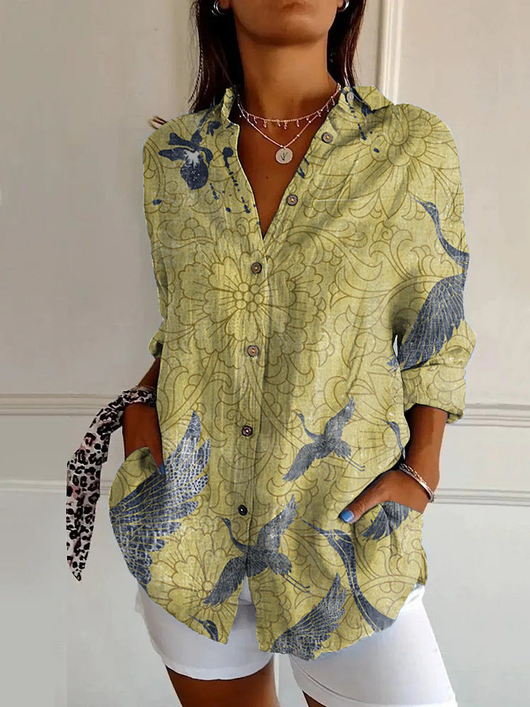 Floral Breeze Cotton-Linen Shirt – Lightweight, Breathable, Effortlessly Chic