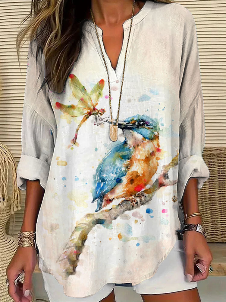 Boho Blue & White Blouse — Free-Spirited Style for Every Season