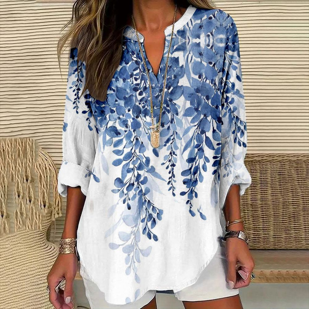 Women's Casual Floral Print Blouse — Lightweight, Stylish & Breezy