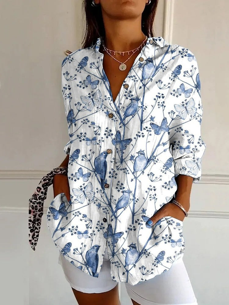 Floral Breeze Cotton-Linen Shirt – Lightweight, Breathable, Effortlessly Chic