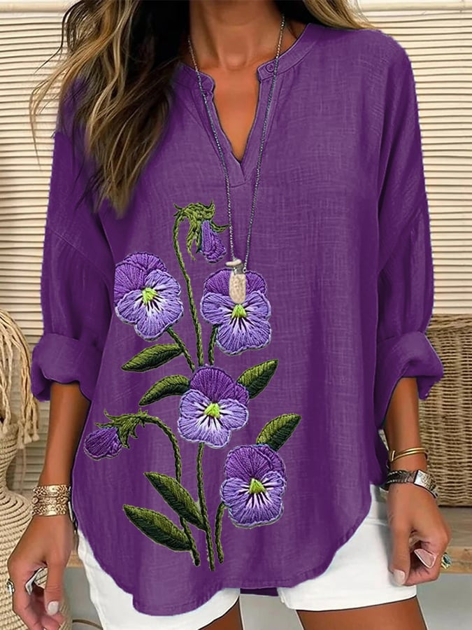 Women's Floral Print Blouse — Romantic, Breezy & Feminine