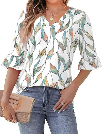 Women's 3/4 Sleeve Pullover Shirt — Light, Elegant & Effortlessly Stylish