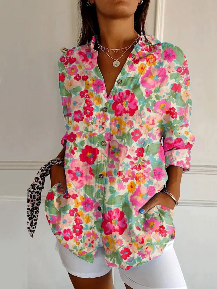 Floral Breeze Cotton-Linen Shirt – Lightweight, Breathable, Effortlessly Chic