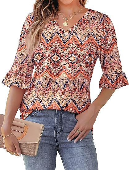 Women's 3/4 Sleeve Pullover Shirt — Light, Elegant & Effortlessly Stylish