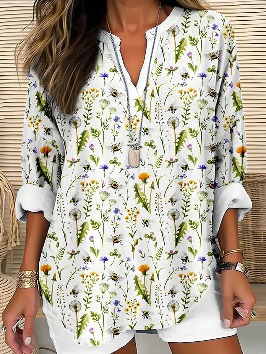 Women's Floral Print Blouse — Romantic, Breezy & Feminine