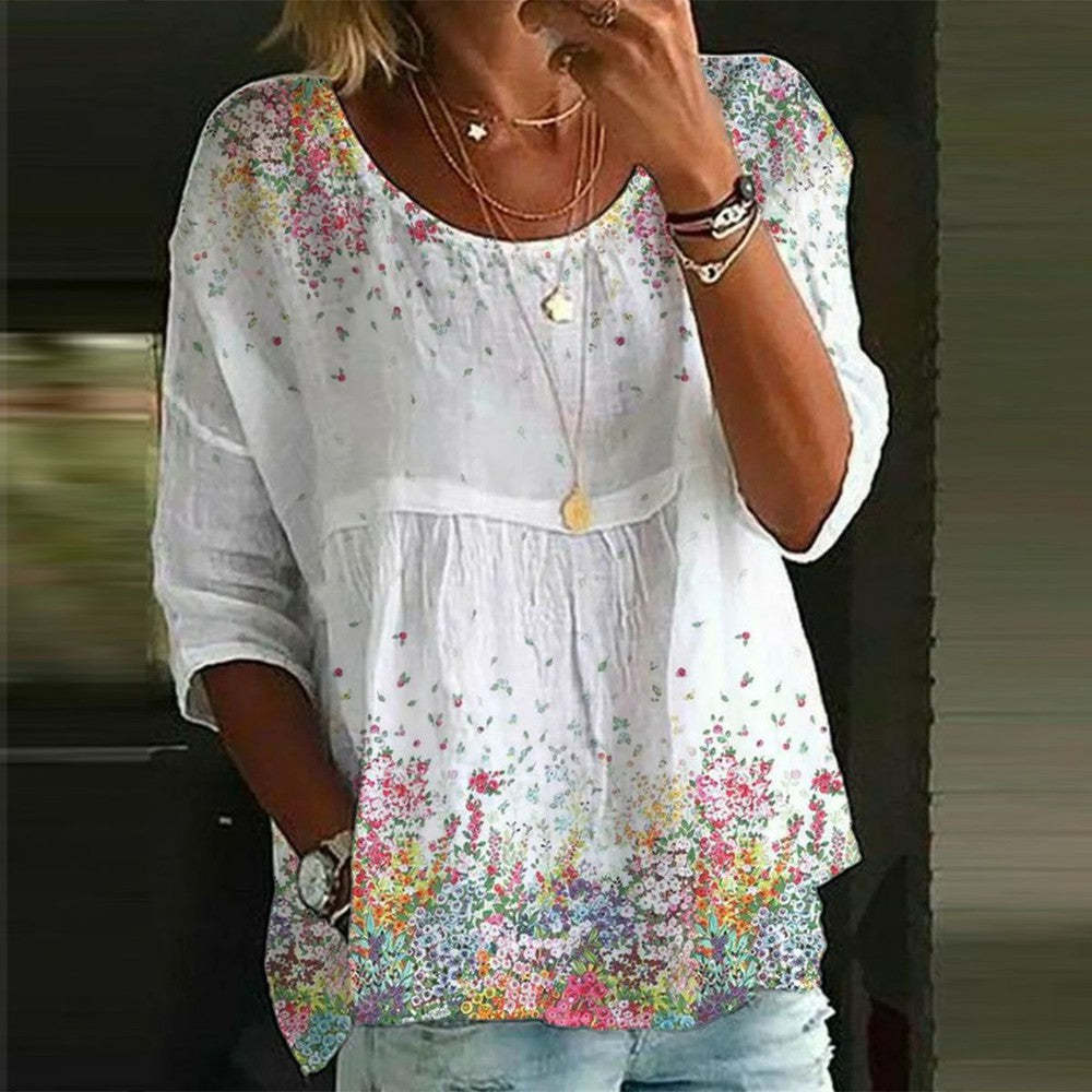 Women's Unique Print Crew Neck Top