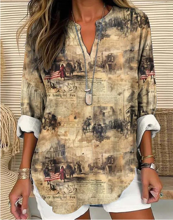 Women's Floral Print Blouse — Romantic, Breezy & Feminine