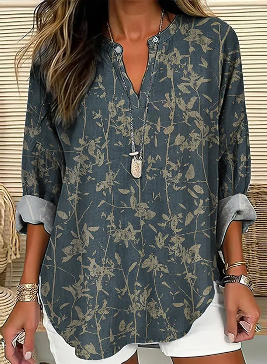 Boho Blue & White Blouse — Free-Spirited Style for Every Season
