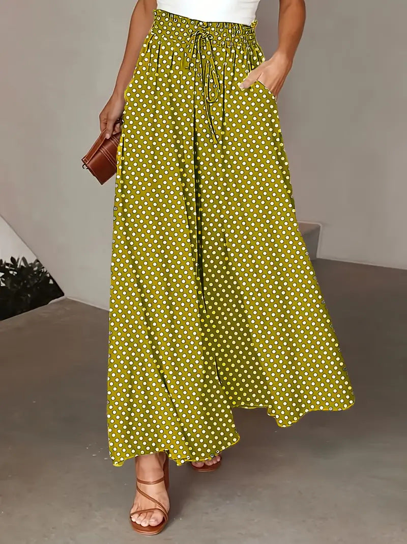 Women's High-Waisted Floral Wide-Leg Pants — Effortless Style & All-Day Comfort