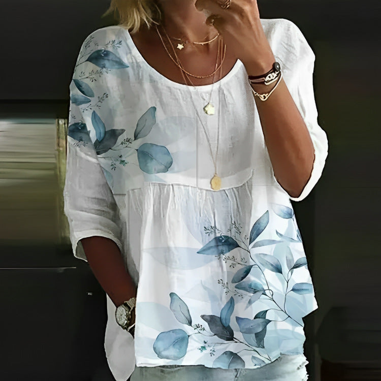 Women's Unique Print Crew Neck Top