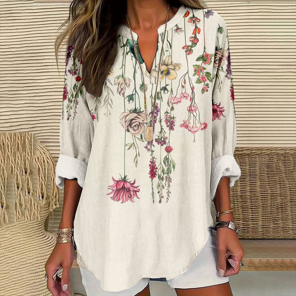 Women's Casual Floral Print Blouse — Lightweight, Stylish & Breezy