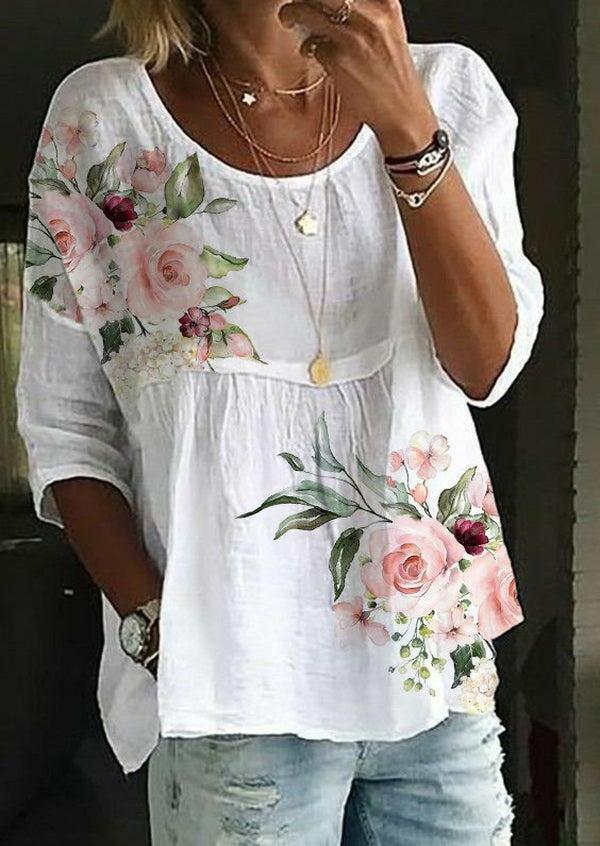 Women's Unique Print Crew Neck Top