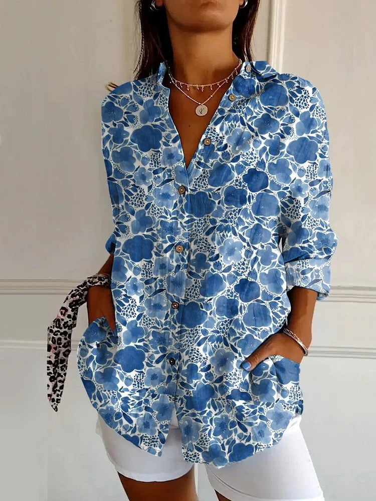 Floral Breeze Cotton-Linen Shirt – Lightweight, Breathable, Effortlessly Chic
