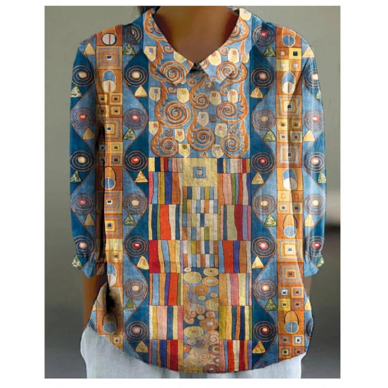 AirFlow Floral Pullover Shirt – Casual & Elegant
