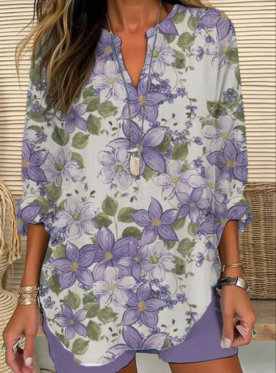 Women's Floral Print Blouse — Romantic, Breezy & Feminine