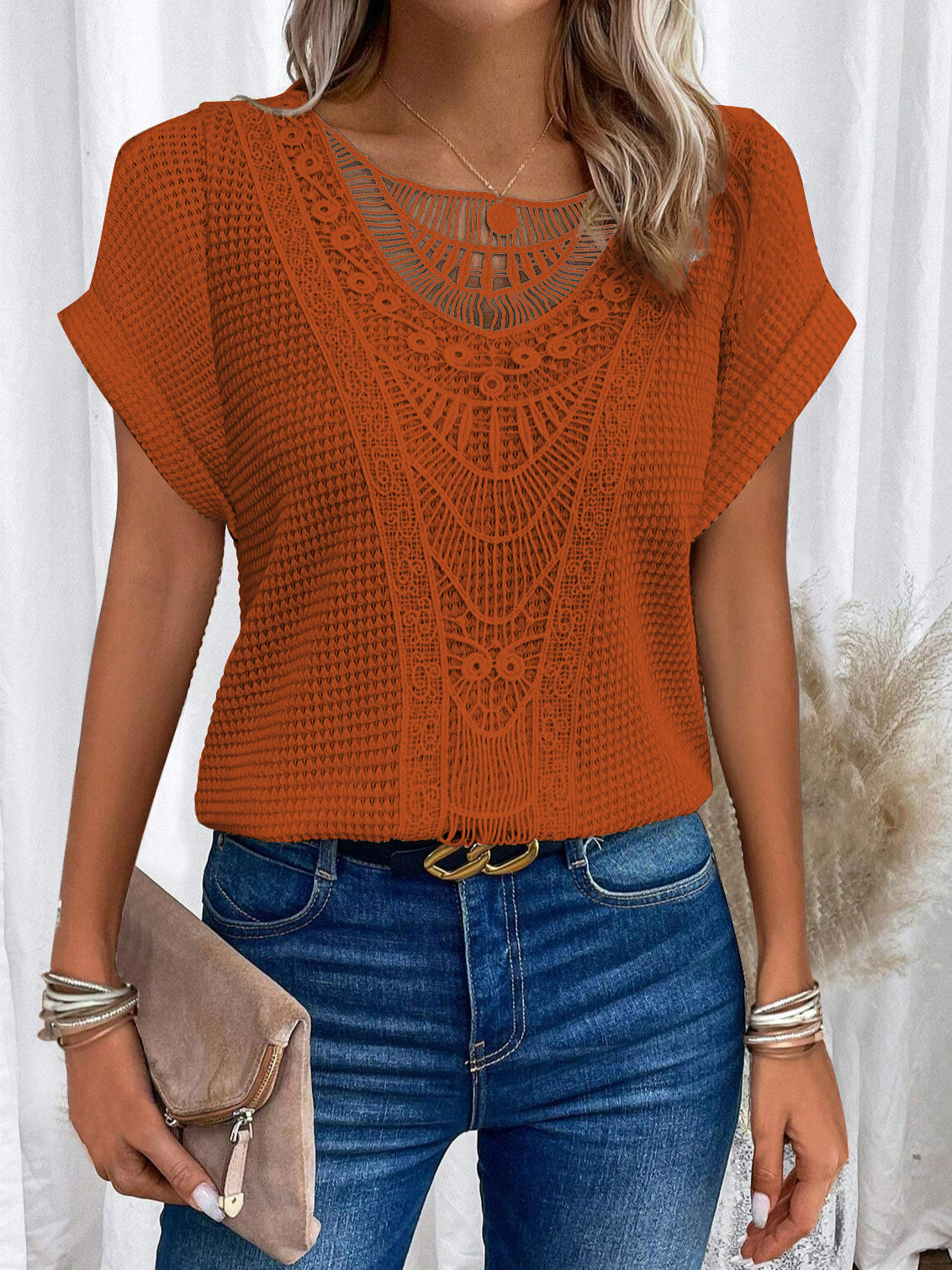 Women's Casual Knit Short-Sleeve T-Shirt — Soft, Lightweight, and Perfect for Summer Wear