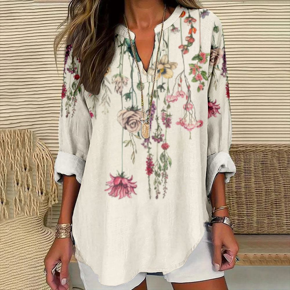 Women's Floral Print Blouse — Romantic, Breezy & Feminine