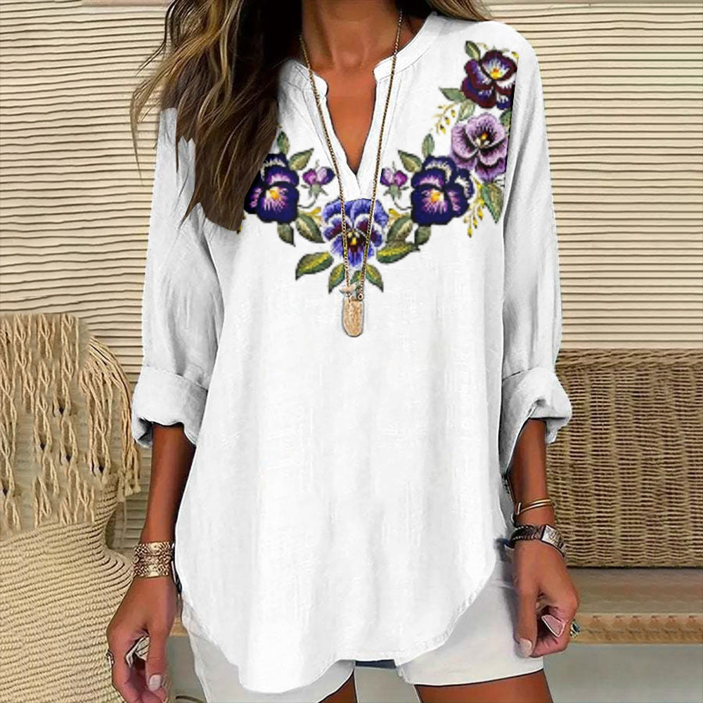 Women's Floral Print Blouse — Romantic, Breezy & Feminine