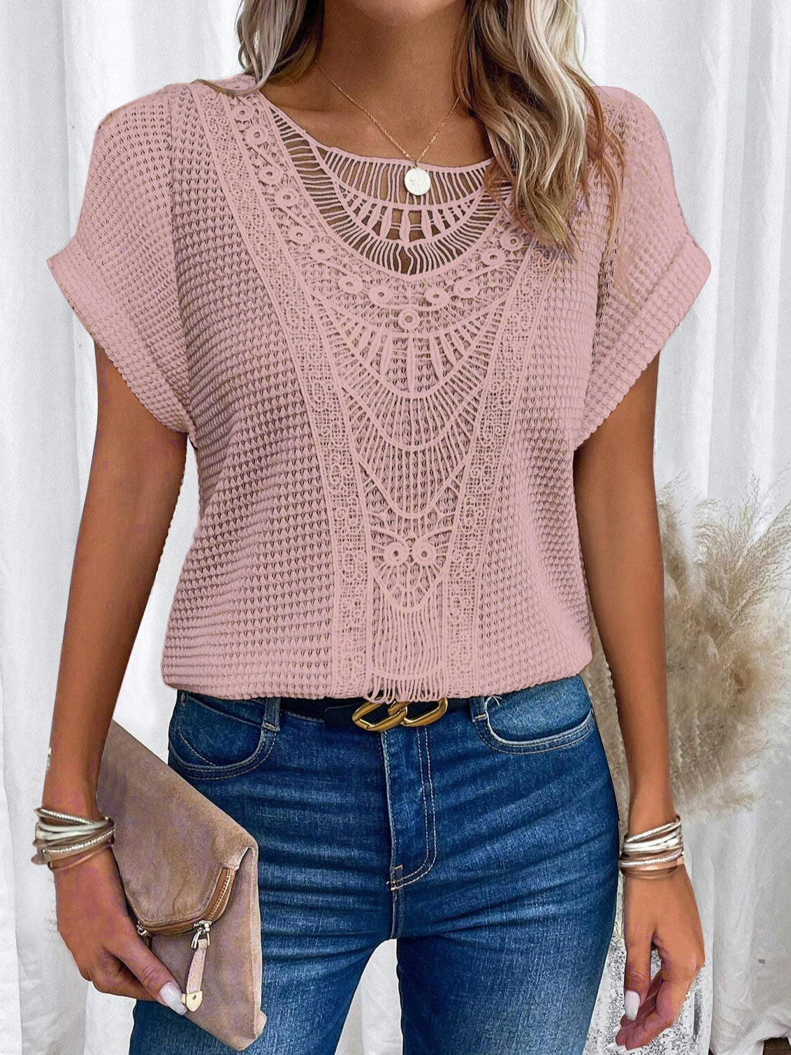 Women's Casual Knit Short-Sleeve T-Shirt — Soft, Lightweight, and Perfect for Summer Wear