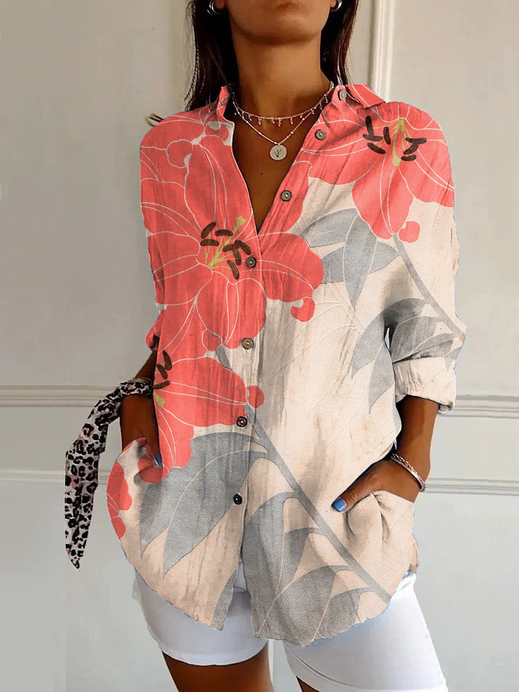 Floral Breeze Cotton-Linen Shirt – Lightweight, Breathable, Effortlessly Chic