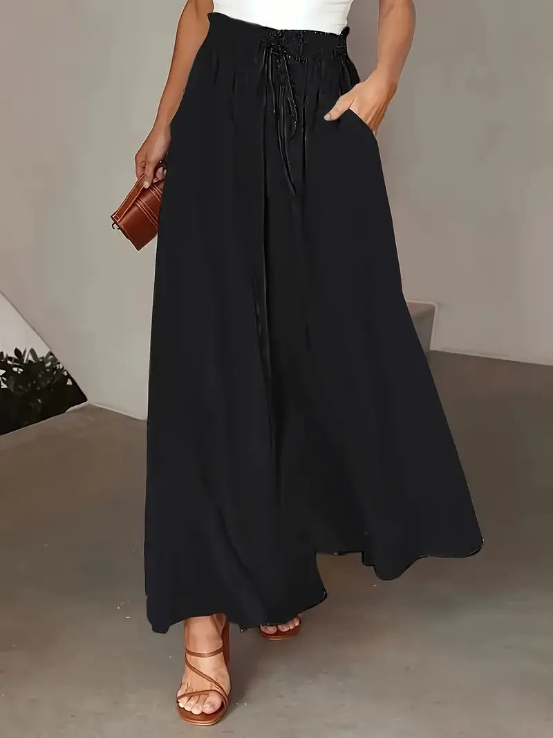 Women's High-Waisted Floral Wide-Leg Pants — Effortless Style & All-Day Comfort